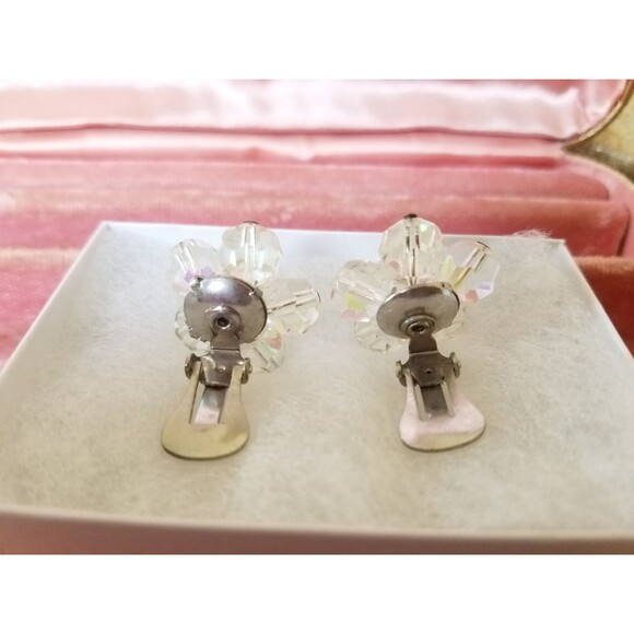 Aurora Borealis Crystal Clip-on Earrings - Picture 9 of 10